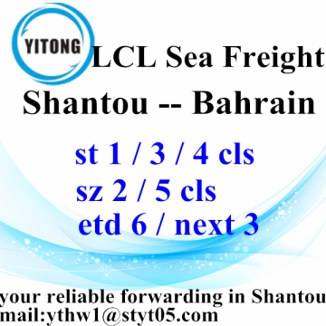 LCL Shantou Freight Shipping Services to Bahrain