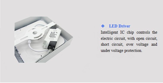 China high-end office kitchen bathroom Balcony classroom ceiling dimmable surface mounted led panel light