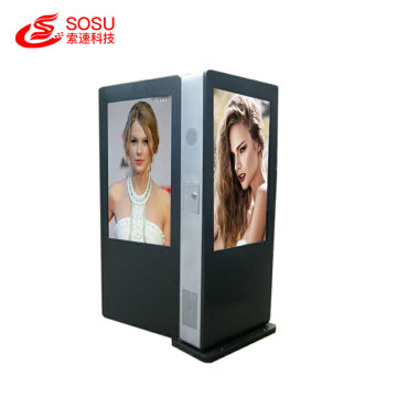 Vertical Double Sided Screen LCD Advertising Player