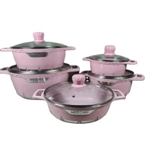10pcs Non-Stick Marble Cookware Set - Good Selling Aluminium Pot Set