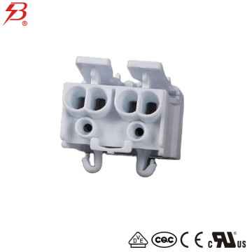 2 Poles Multipolar Wire Connector with Fixing-snaps