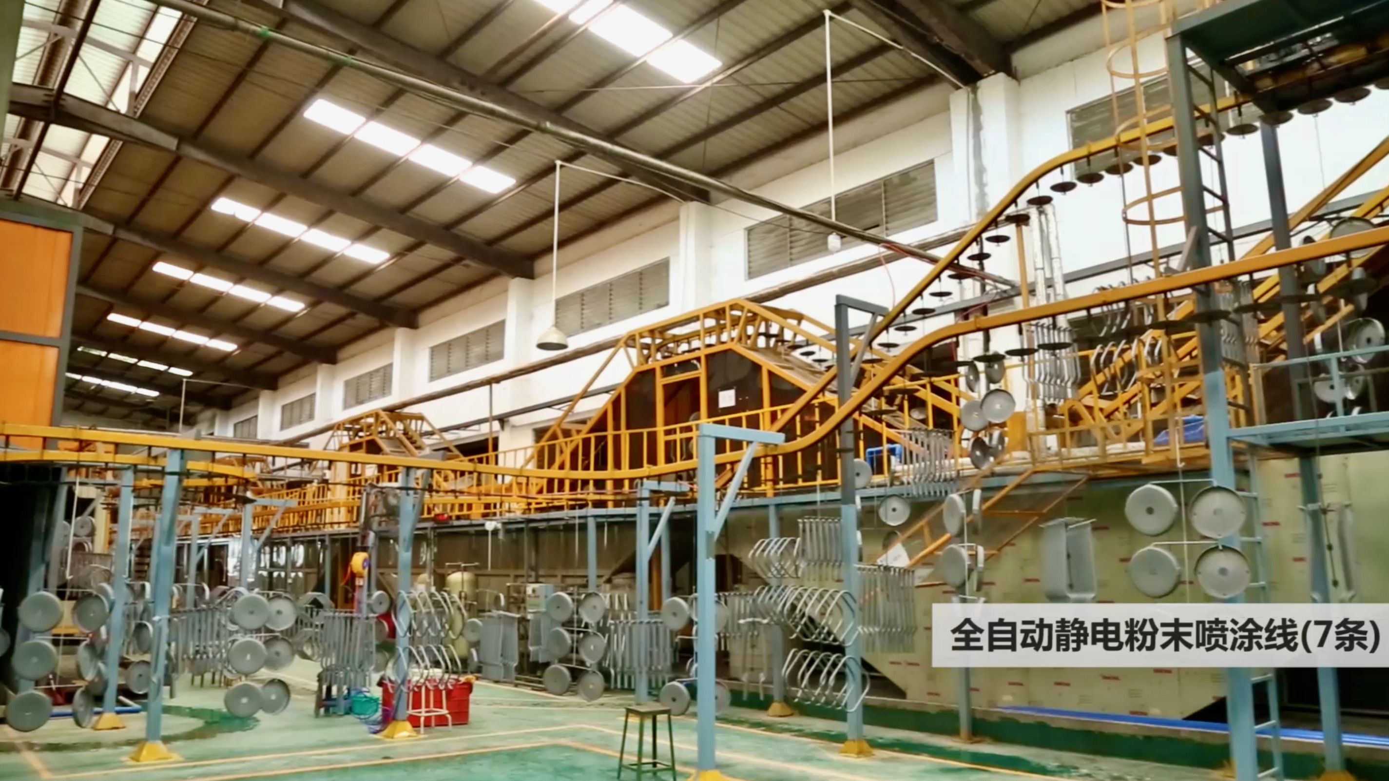 automatic powder coating line