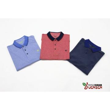 Polo uni mélangé PK avec impression pour hommes