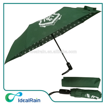 snowflake printed inside green umbrella snow chritmas tree