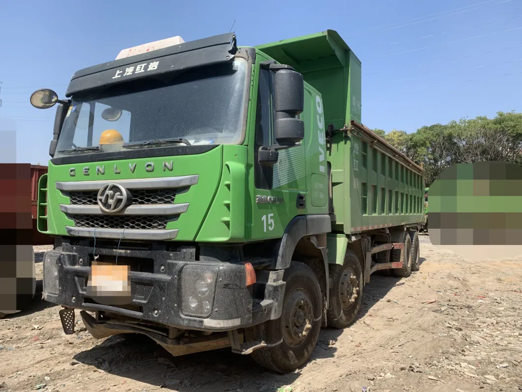 Green Color Used Saic Hongyan Cenlyon Tipper Truck 30 Cubic Meters Dump Truck for Hot Sale
