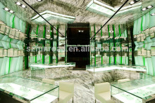 Glass display cubes for jewelry store plan stone display counters with glass showcase