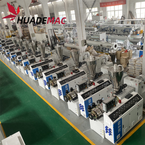 UPVC conical dual screw plastic extruder