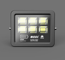 Solar flood light with motion sensor