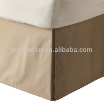 Hotel classic cotton bed skirt/dust ruffle with pleated styling