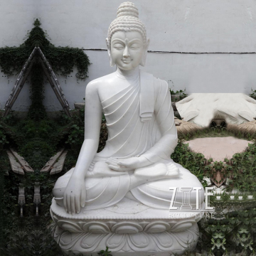 Garden Decorative life size seated stone zen singapore buddha statue