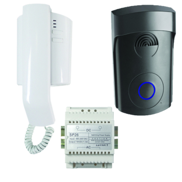 Audio intercom system, support two outdoor phones connect with four indoor phones at Max.