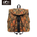 Backpack geometrici di viaggio vegano di legno personalizzato per viaggi geometrici con borse per lo studente borse da viaggio per studente