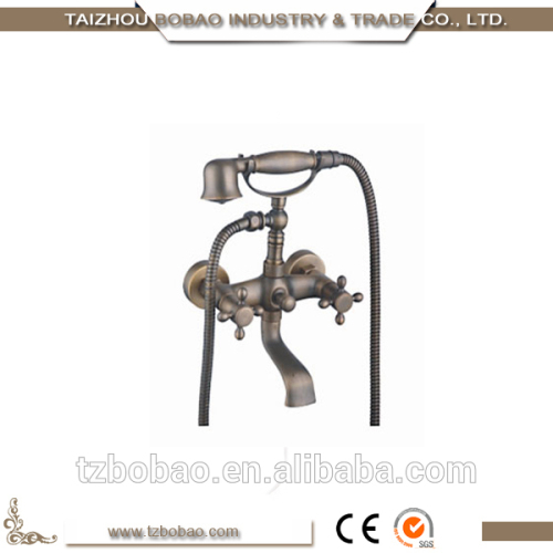 Most Popular Hot Cold Water Copper Antique Bathtub Mixer with Telephone Hand Shower