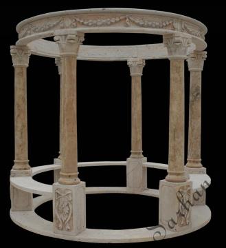 garden hardtop marble column gazebo pavilion gazebo with benches
