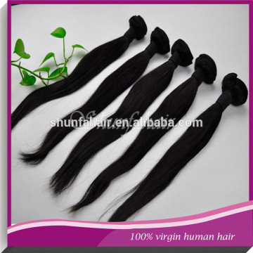 Brazilian human hair weft natural color straight hair weft