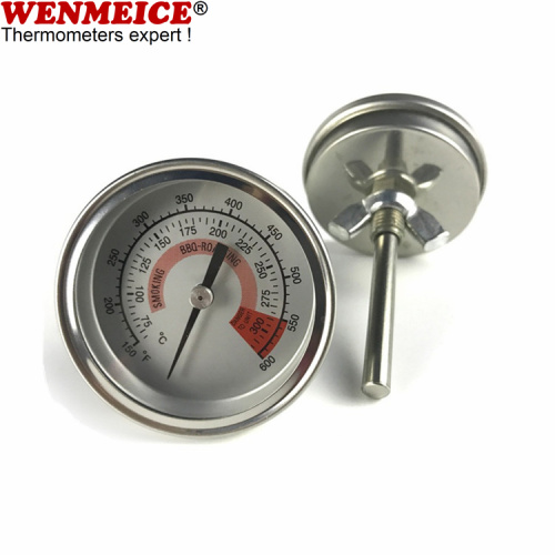 Barbecue Temperature Gauge Analog Grill Lid Thermometer