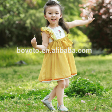 Wholesale hand embroidery rose dress for toddler