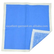 Screen printed 100% linen pocket square