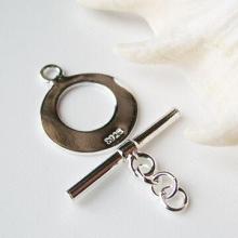 Solid 925 sterling silver OT toggle necklace clasps
