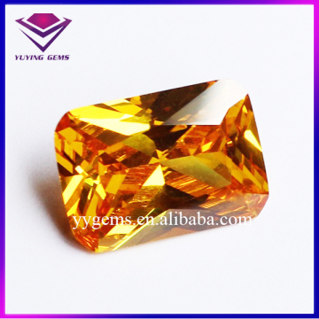 Synthetic Diamond Princess Cut Golden Yellow Brilliant CZ Gemstone Prices