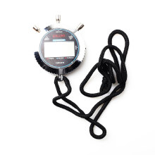Metal Case Digital Sports Stopwatch with Alarm Function
