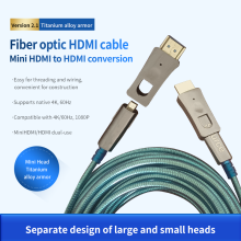 Mini head titanium alloy optical fiber