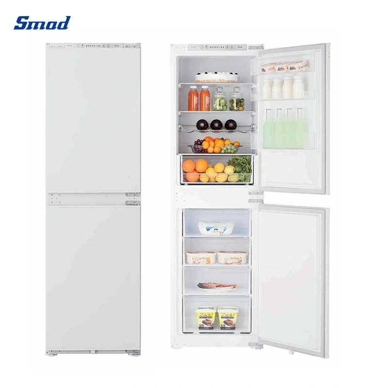 Smad 226L No Frost Built-in Bottom-Freezer Refrigerators Double Door Fridge