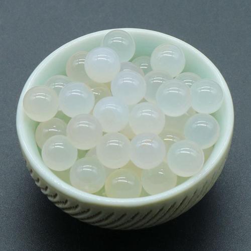 White Agate 8MM Stone Balls Home Decoration Round Crystal Beads