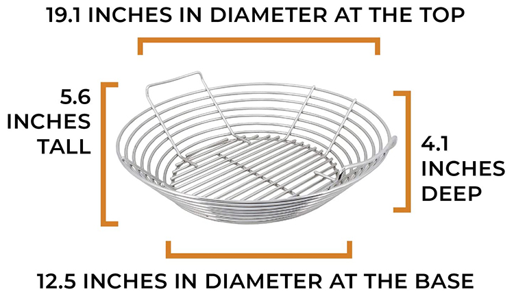 Easy Clean Up Stainless Steel Grill Charcoal Basket