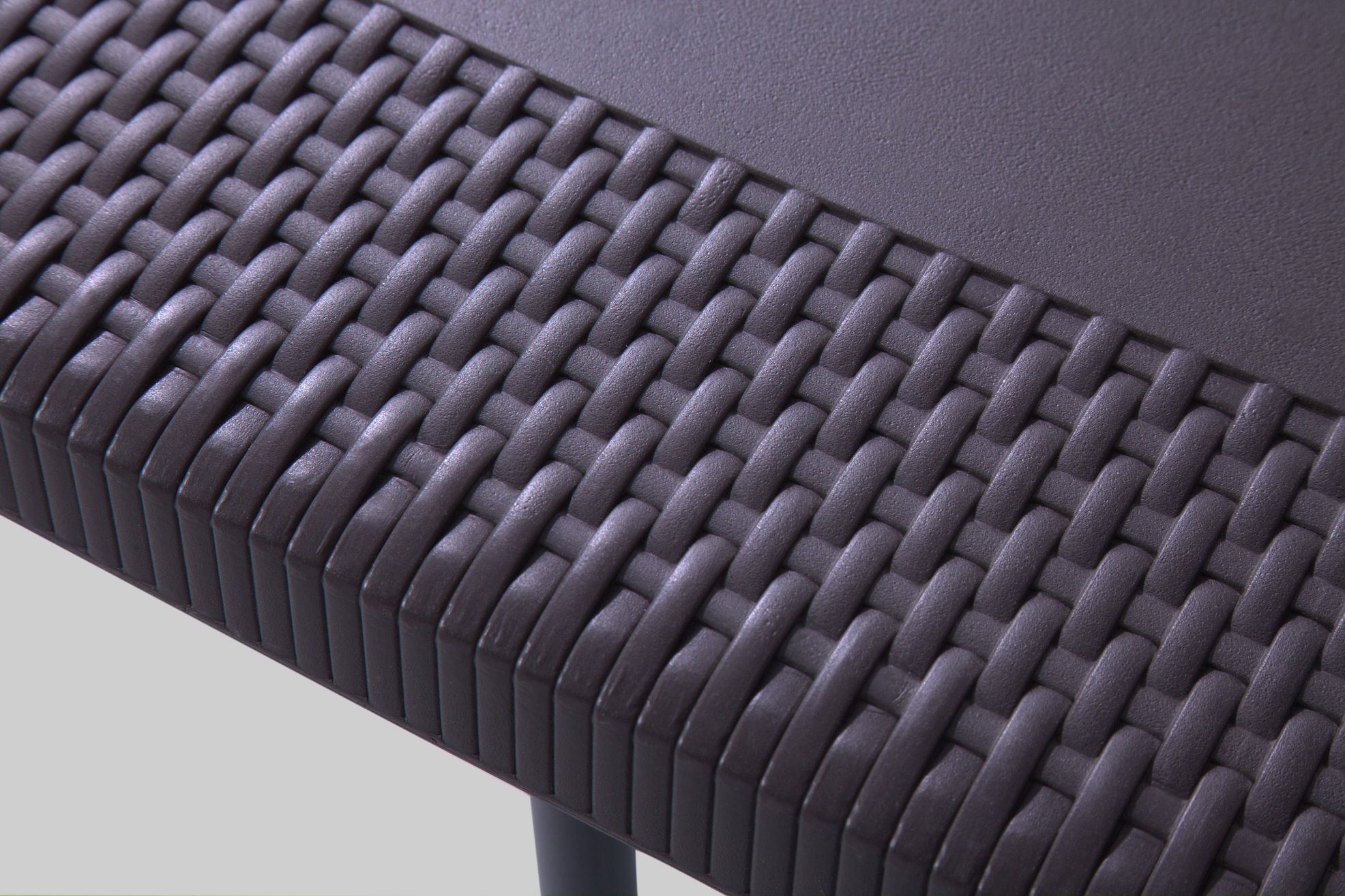 Nouvelle table pliante en plastique de conception en rotin New Rattan Design Folding Plastic Table