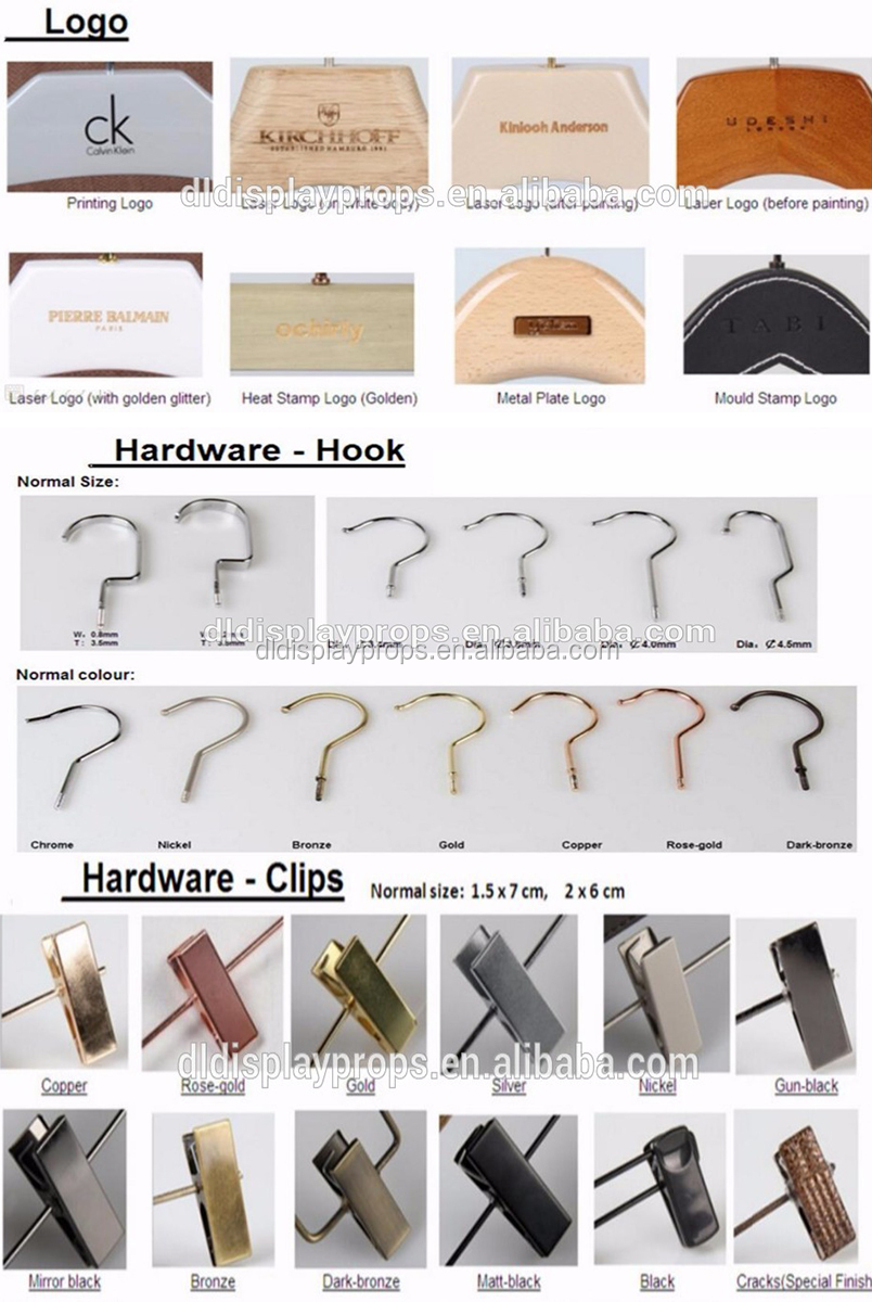 High quality rose gold Clip hanger wood clamp Hanger