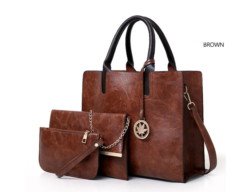 European and American Style Trendy Handbags 2021 New Son-mother Bag PU Big Bag Multi-piece Big Bag