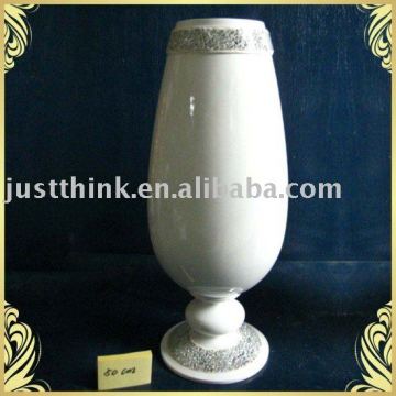 Hot Sell Resin White Lacquer Vase FB-10502W