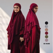 High Quality 2-Layer Khimar and Jilbab Set for Muslim Women in Dubai