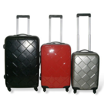 3 Pieces Trolley Luggage Set, Full Lining/4 Wheels, Made of ABS/PC Coating, Measures 50, 60 and 70cm