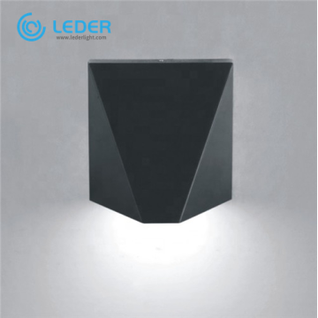 LEDER বৈশিষ্ট্য কালো সহজ LED আউটডোর ওয়াল লাইট