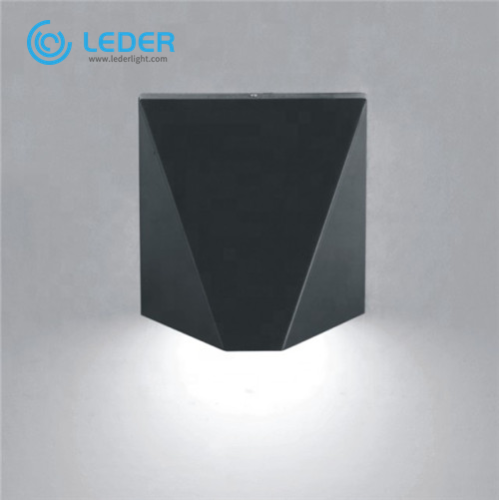 Ciri LEDER Hitam Lampu Dinding Luar LED Mudah