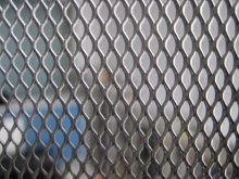 Black painted expanded metal mesh