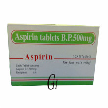 Comprimidos de aspirina 500mg
