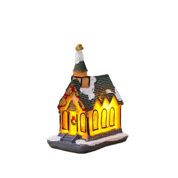 Christmas Decorations: Plastic Santas, LED Lights, Village Houses, and Wood Ornaments