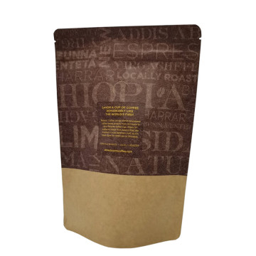 16oz de cafeteira de papel por atacado Kraft com zíper