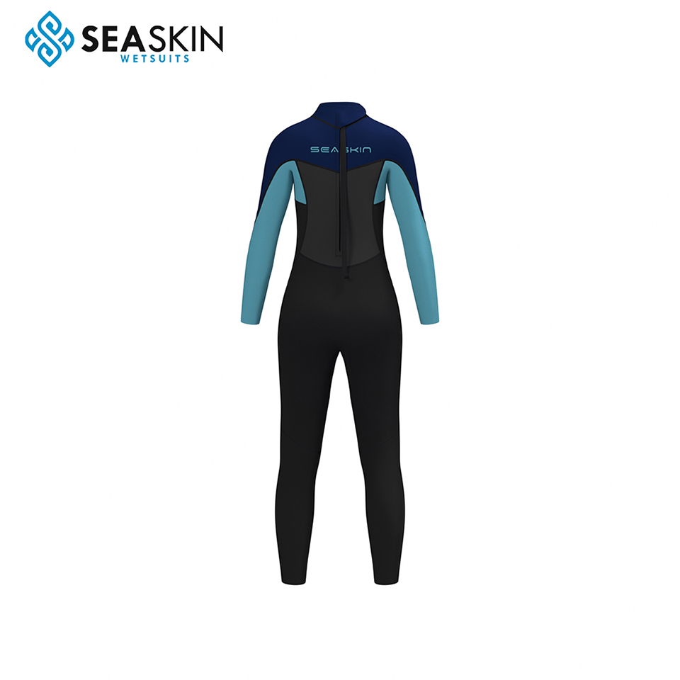 Seaskin Women Back Zipper Wetsuits ท่องสีสันสดใส