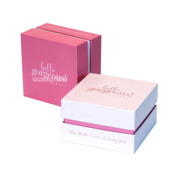 Custom cardboard base type pink jewelry packaging box