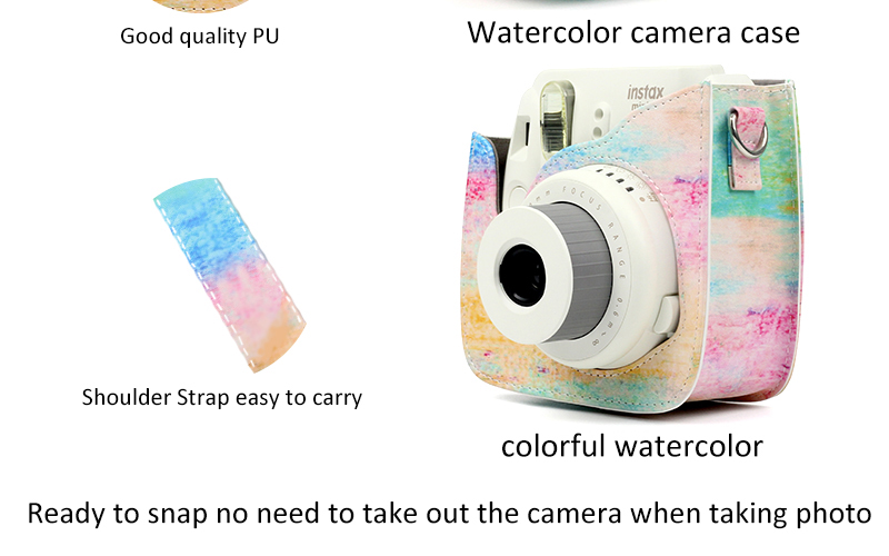 Watercolor Instax Camera Case Details 