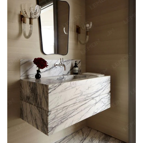 Handmade Wall Mount Mirror Marble Bathroom Vanity Sink