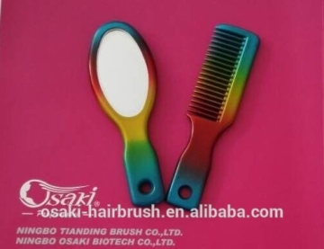 2015 new products mini comb and mirror set with spary paint for baby
