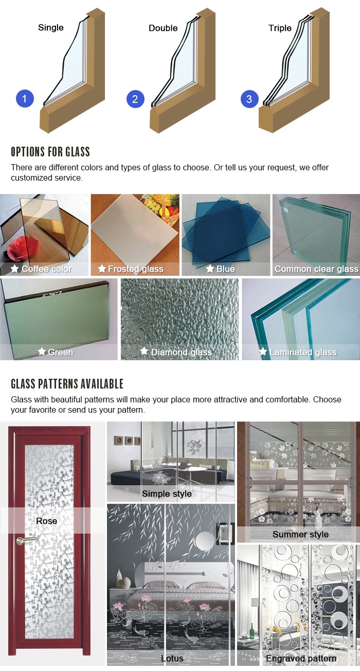 Aluminum Alloy Tempered Sliding Glass Door for kitchen Aluminum Door