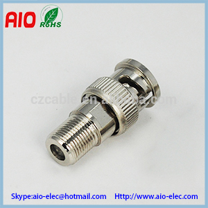 BNC male to F female adaptor connector