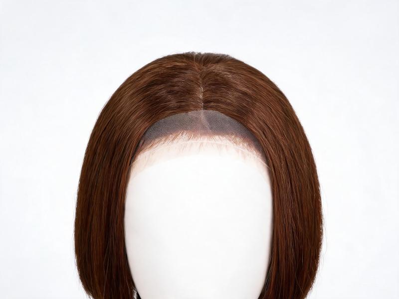 Medium Brown Bob Wig Lace Front Human Hair