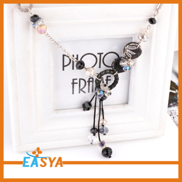 Black Beaded Chain Pendant Necklace Online Shopping